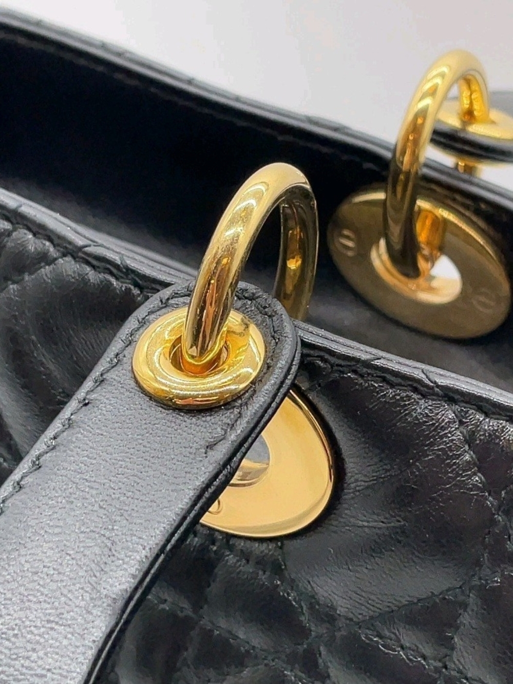 Dior Black Quilted Leather Lady Dior Top-Handle Bag - Picture 8 of 16